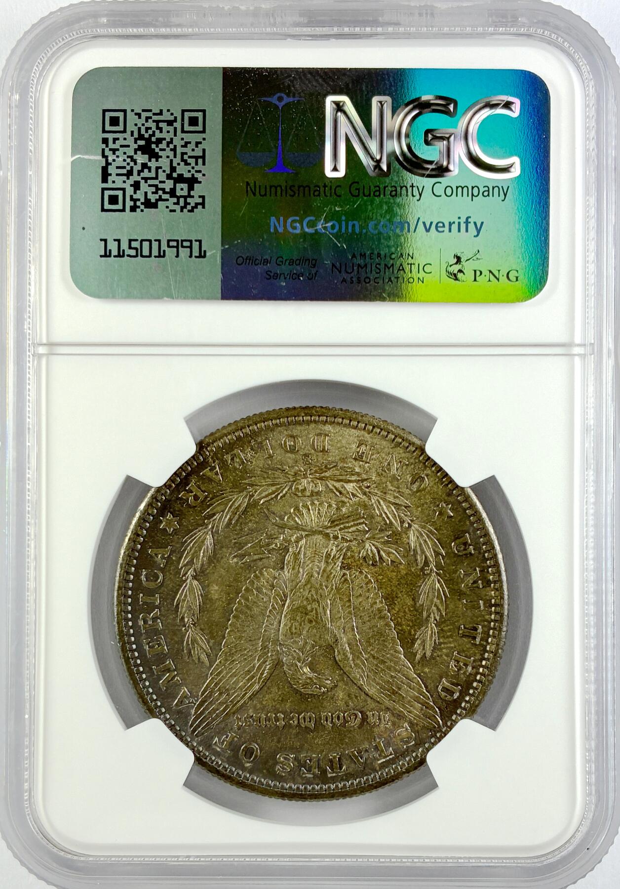 【雨安】【直播拍卖】【世界币章117期-评级币】2025-11-29 周六 19:30 保真 [评级美洲] USA 美国 1美元 (1878-1921) 摩根 1881年S  NGC-MS64 幻五彩包浆