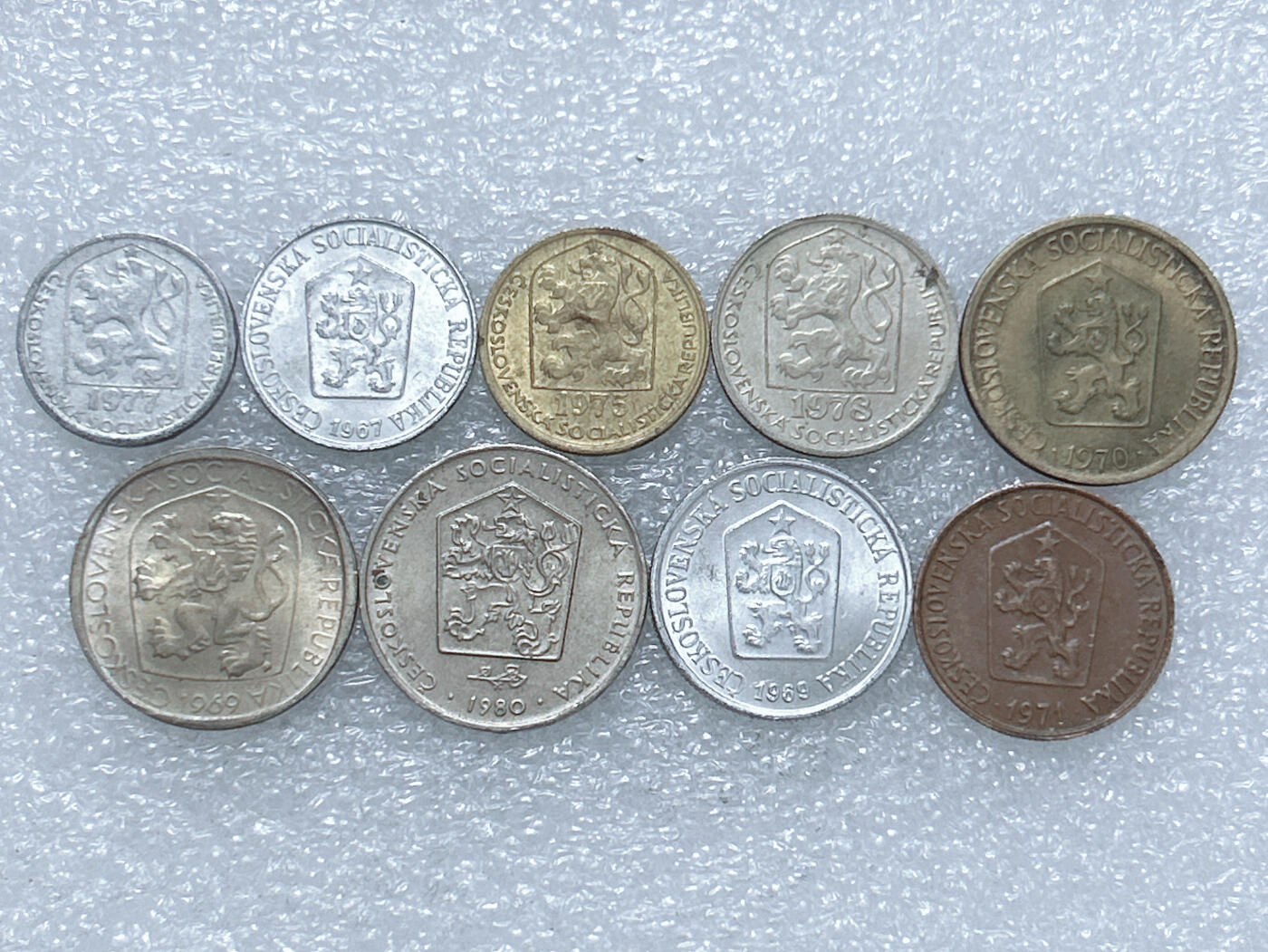 第一海外回流一元起拍收藏 散集专场  第273期 捷克斯洛伐克硬币 9枚