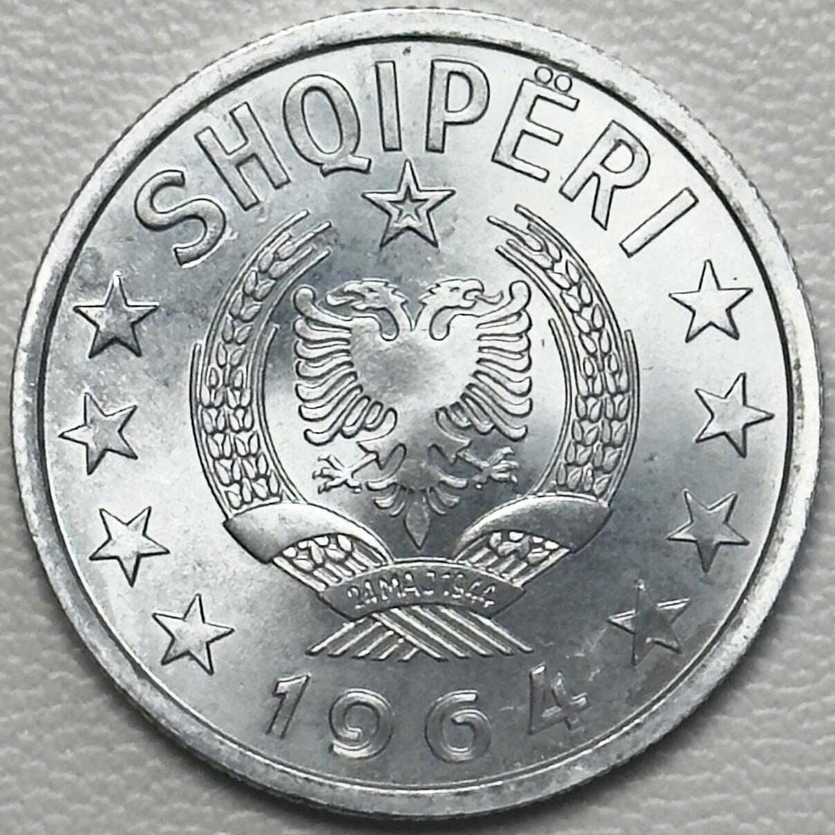 ＜小葵钱铺＞第66期·散币·银币场·满200包邮，不寄存·12月1号发货 阿尔巴尼亚1964年20昆塔铝币