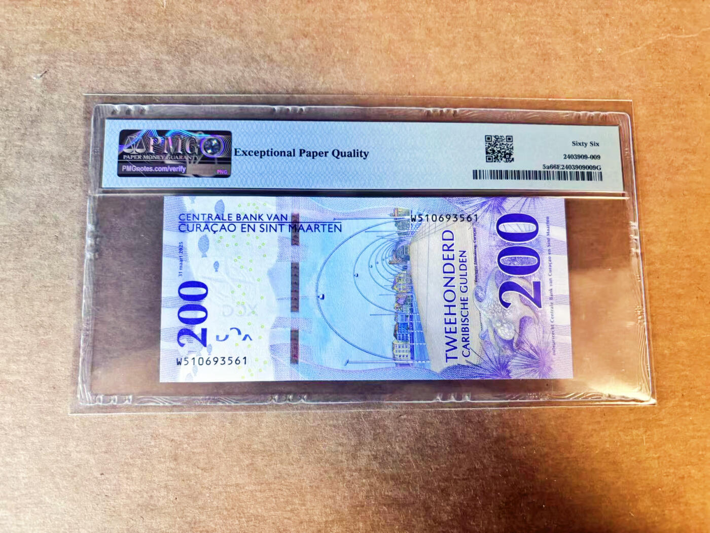 【Blue Auction】世界纸币精拍第756期——18级TOP拍卖/信誉/品质/专业/高效💫  【无47】库拉索 2025年200盾 PMG66EPQ 