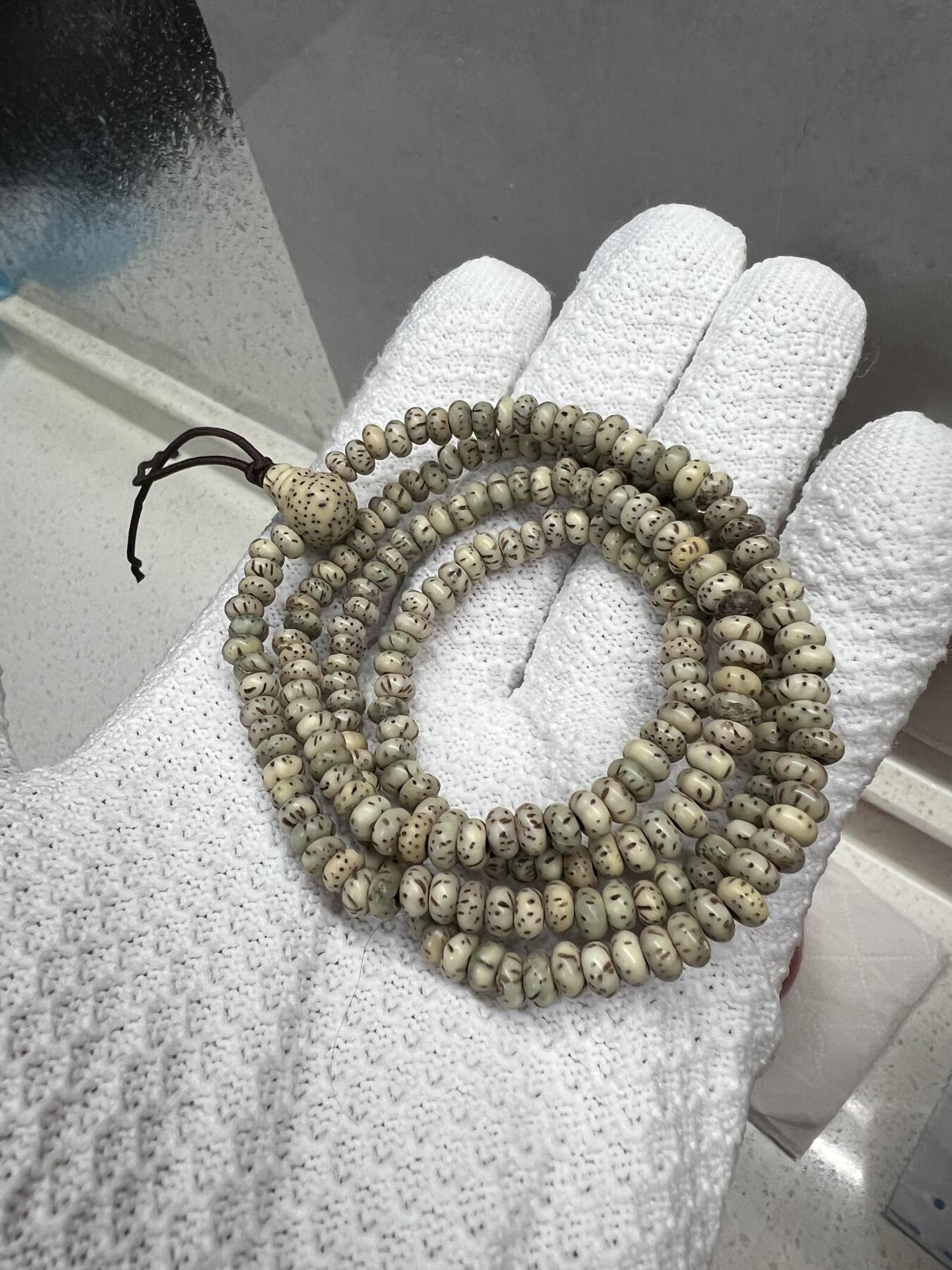 零元拍：W2 原生态星月菩提 石玉小米粒长串 200粒 4.9MM