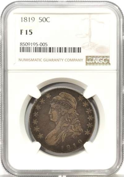 博洋堂世界钱币拍卖第149期（全场包邮） - NGC F15 美国1819年自由帽女神50分银币