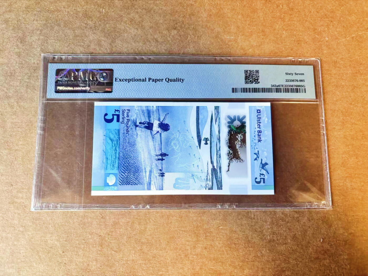 【Blue Auction】世界纸币精拍第756期——18级TOP拍卖/信誉/品质/专业/高效💫 【AA冠无47】北爱尔兰 2018年5镑 PMG67EPQ 