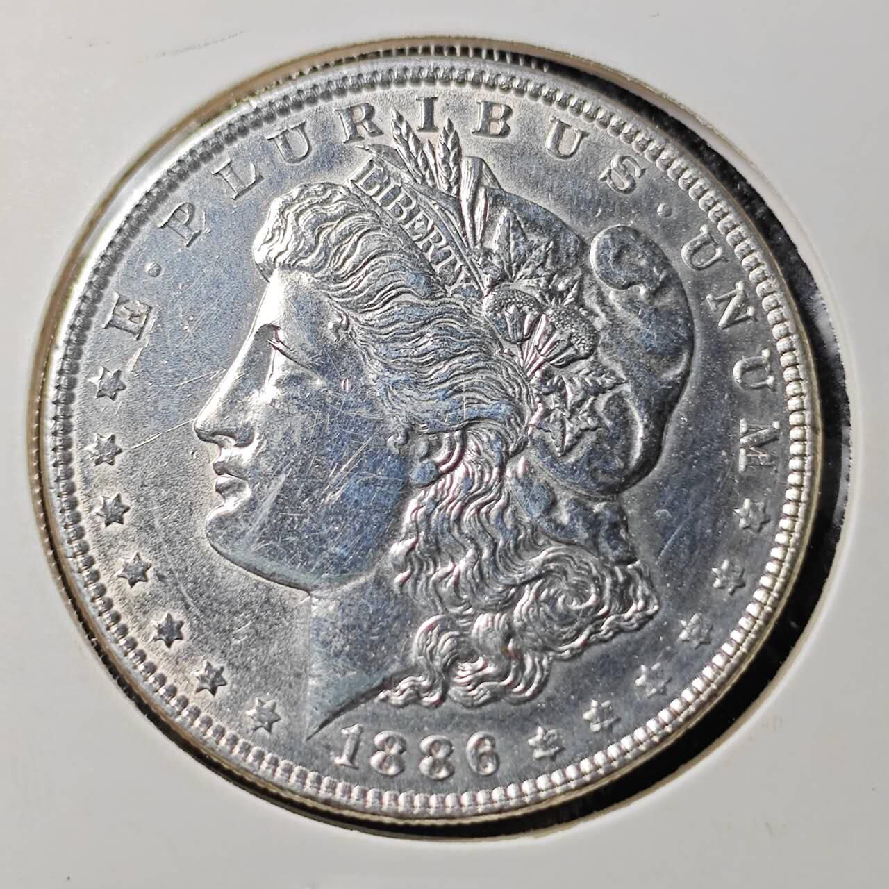 KK钱币收藏小铺 （套币 好品/批量散币 银币）专场  2月预留时间 周末发货  1886美国摩根一元银币