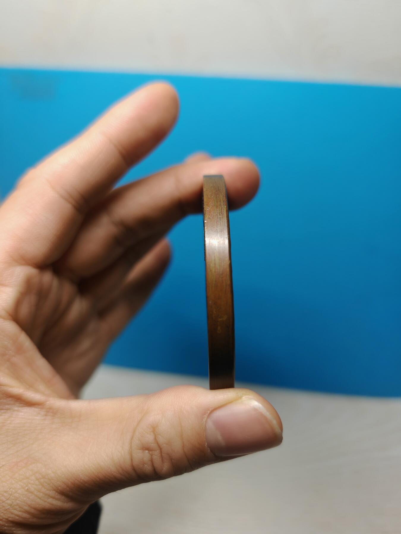 1937年 邻国一艘捕鱼船下水纪念铜章 少见主题 完整品相