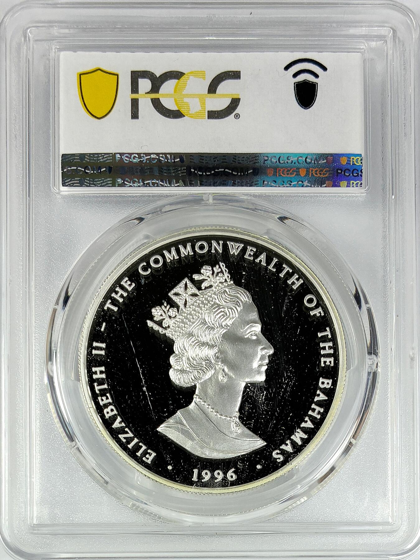 【雨安】【直播拍卖】【世界币章117期-评级币】2025-11-29 周六 19:30 保真 [评级现代] Bahamas 巴哈马 1元 1996年 PCGS-PR68DCAM