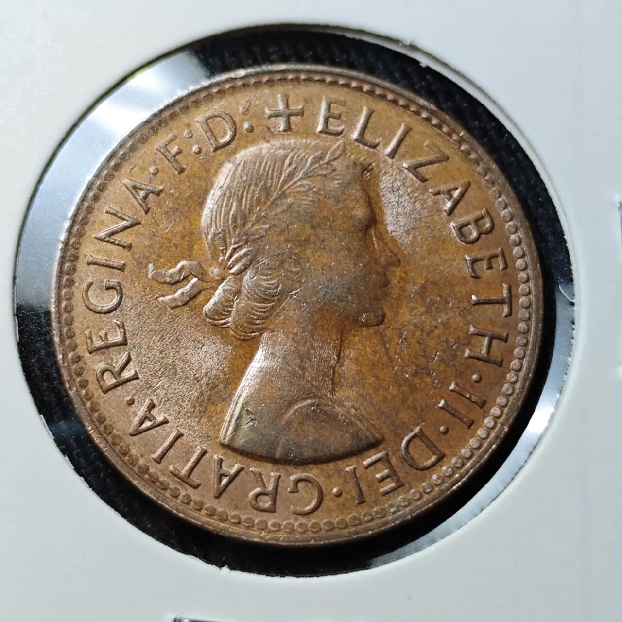 KK钱币收藏小铺 （套币 好品/批量散币 银币）专场  2月预留时间 周末发货  1962澳大利亚半便士铜币 好品