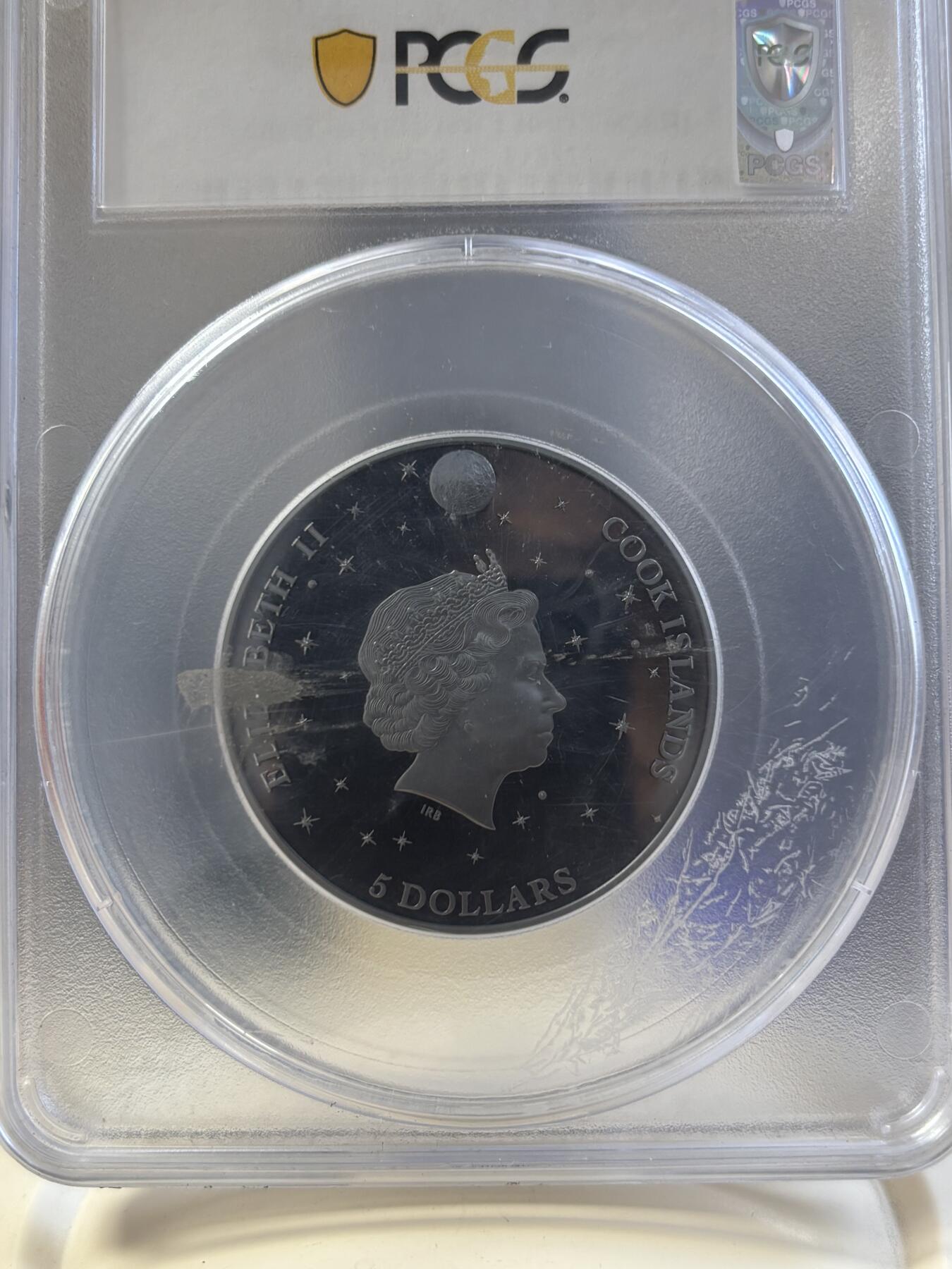 第183期拍卖 库克2018年夜行动物猫头鹰彩色纪念银币PCGS-PR70首无盒无证书，999银，发行499枚