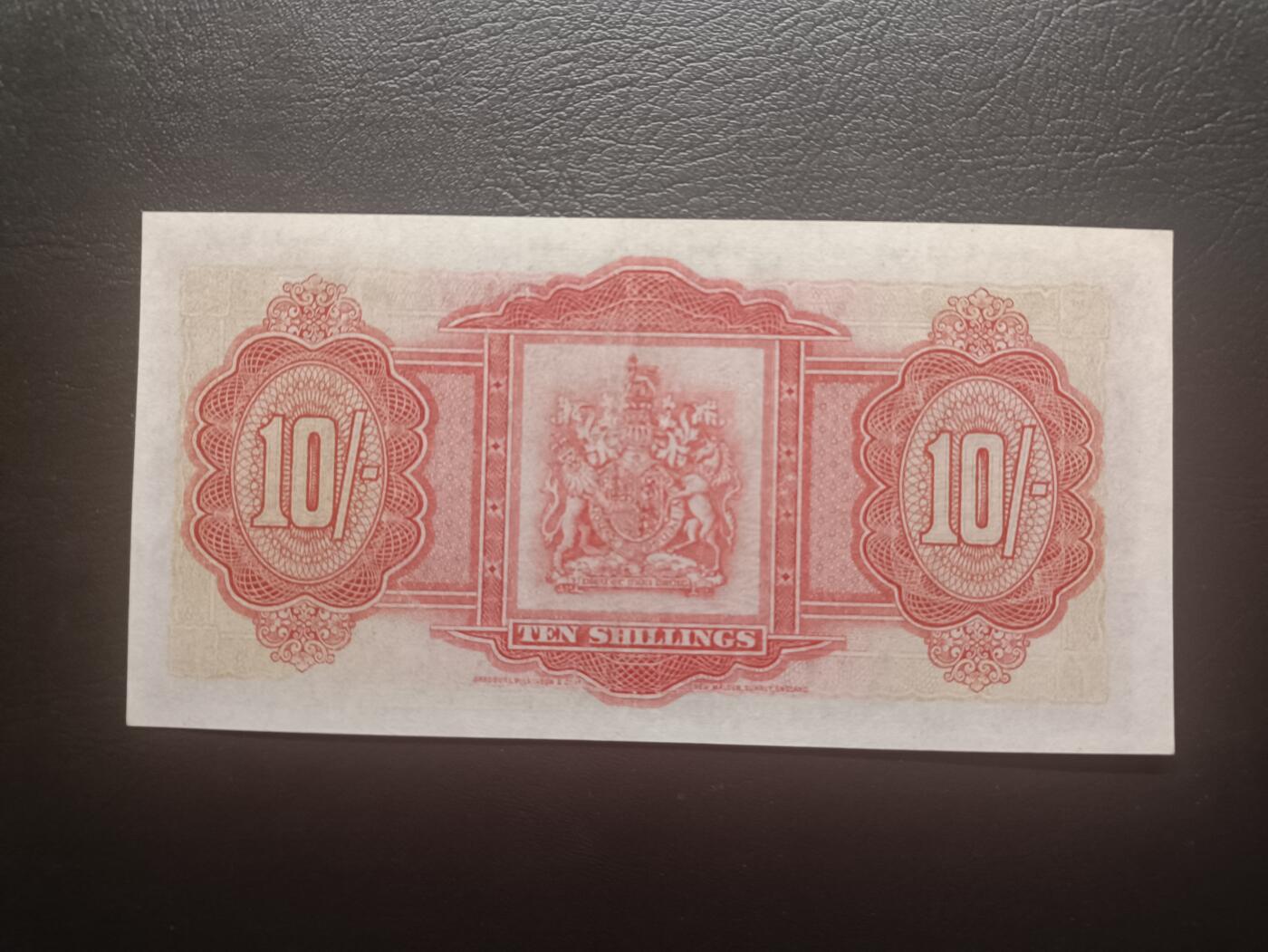 2025十一月第七期，总205期 英属百慕大1952年10先令AUNC此年份首冠G/1，青年女王