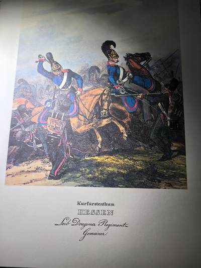 盛世勋华——号角文化勋章邮票专场拍卖第290期 - 大尺寸手绘图卡 黑森大公国近卫龙骑兵团宪兵 大A4尺寸 翻印自1848年出版《德意志陆军》一书