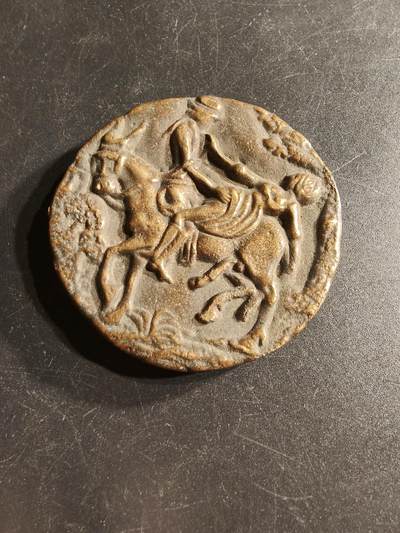 老王徽章第166期 - 法国罗马风格大铜章    直径56mm.   重量120g