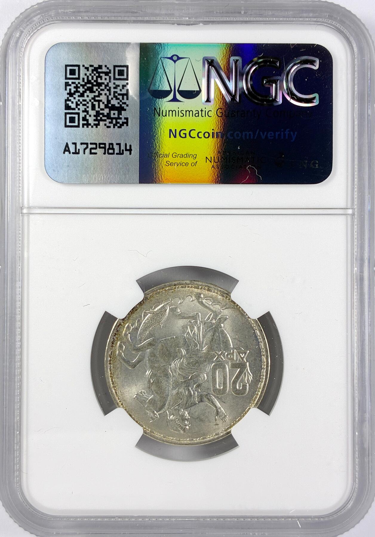 【雨安】【直播拍卖】【世界币章117期-评级币】2025-11-29 周六 19:30 保真 [评级欧洲] Greece 希腊 20德拉克马 1960年  NGC-MS65