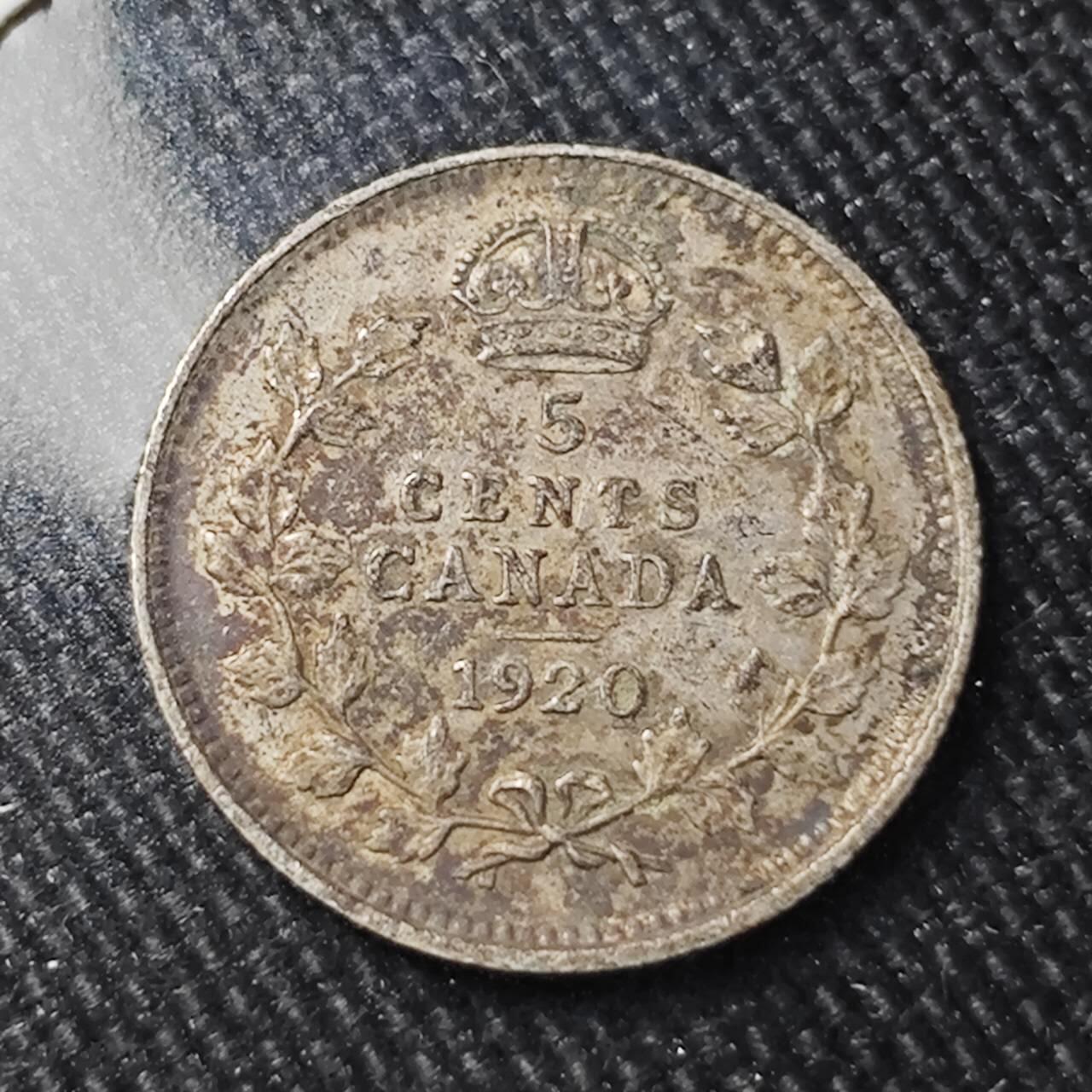 KK钱币收藏小铺 （套币 好品/批量散币 银币）专场  2月预留时间 周末发货  1920英属加拿大5分银币