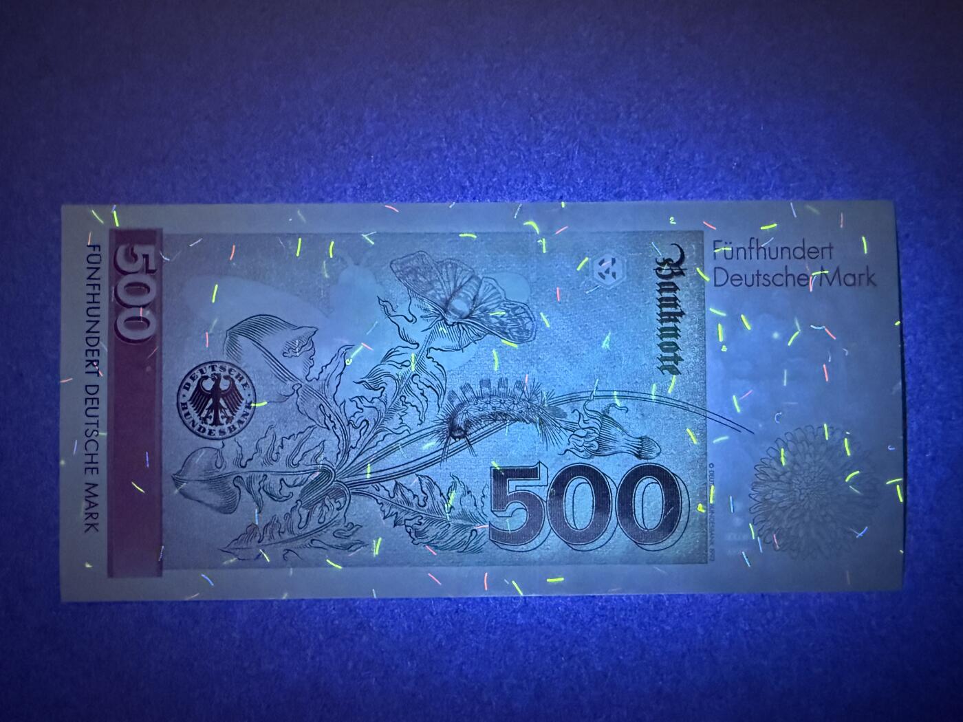 《艾美收藏》第222期-11.30周日外币畅拍 德国500马克 UNC 1991年 德国女画家梅里安 无47