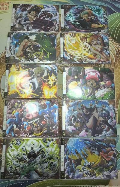龙虎卡牌六五场 （无佣金，周六结拍，欢迎送拍） - 粗闪10张全 藏无缺璇哥 海贼王宝藏巡航 第五弹一套