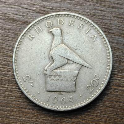 【铜匠收藏】★第133场★散币场，无佣金，30包邮。不满30元，支付5元运费。《接受代拍 代送NGC评级》 - 罗德西亚 1964年 20分