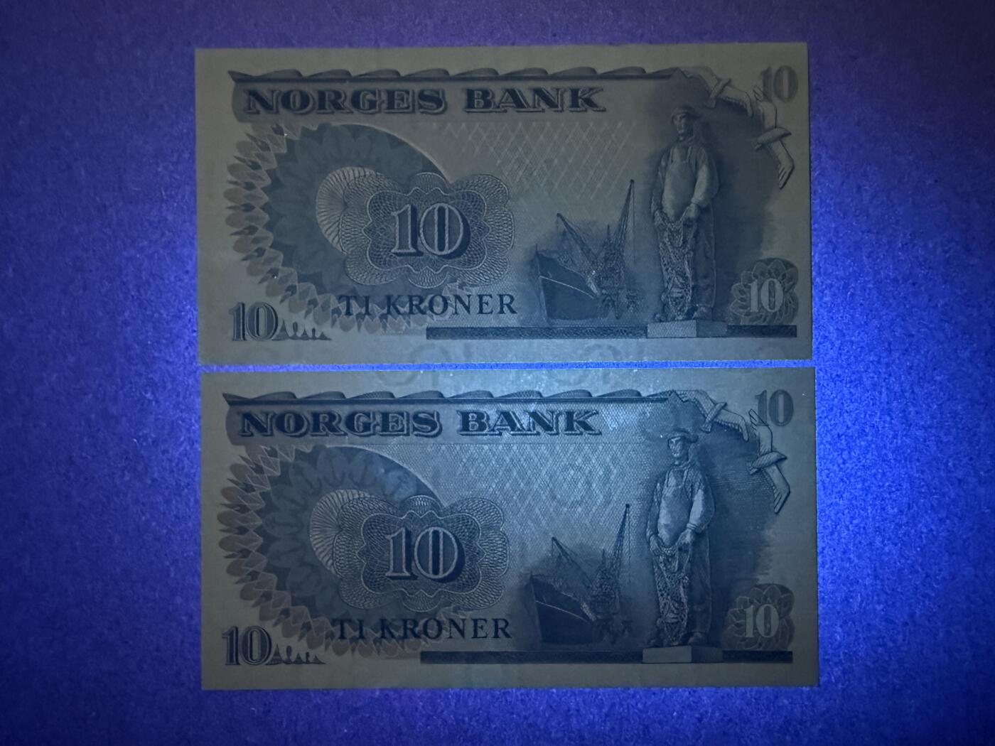 《艾美收藏》第222期-11.30周日外币畅拍 挪威10克朗2张 UNC 1983年 挪威极地探险家南森 轻微荧光