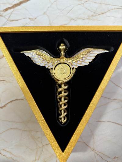 第183期拍卖 - 萨摩亚2025年墨丘利双蛇权杖2盎司银币中间可翻转，999银，发行699枚，2盎司