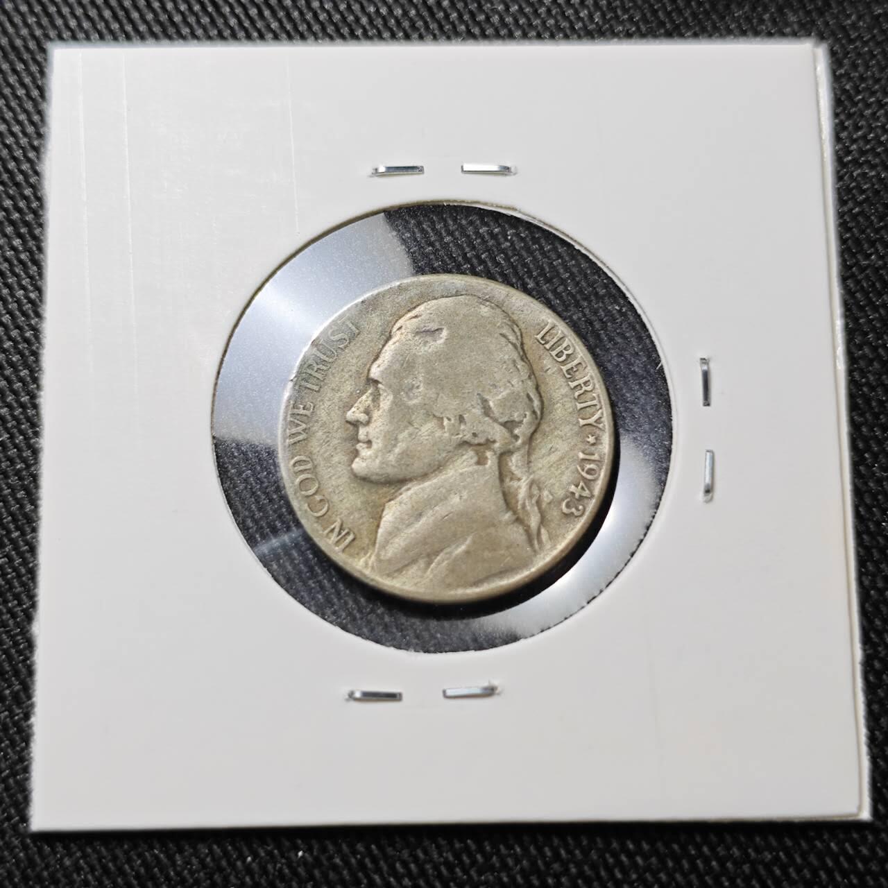 KK钱币收藏小铺 （套币 好品/批量散币 银币）专场  2月预留时间 周末发货   1943美国5分银币 S版