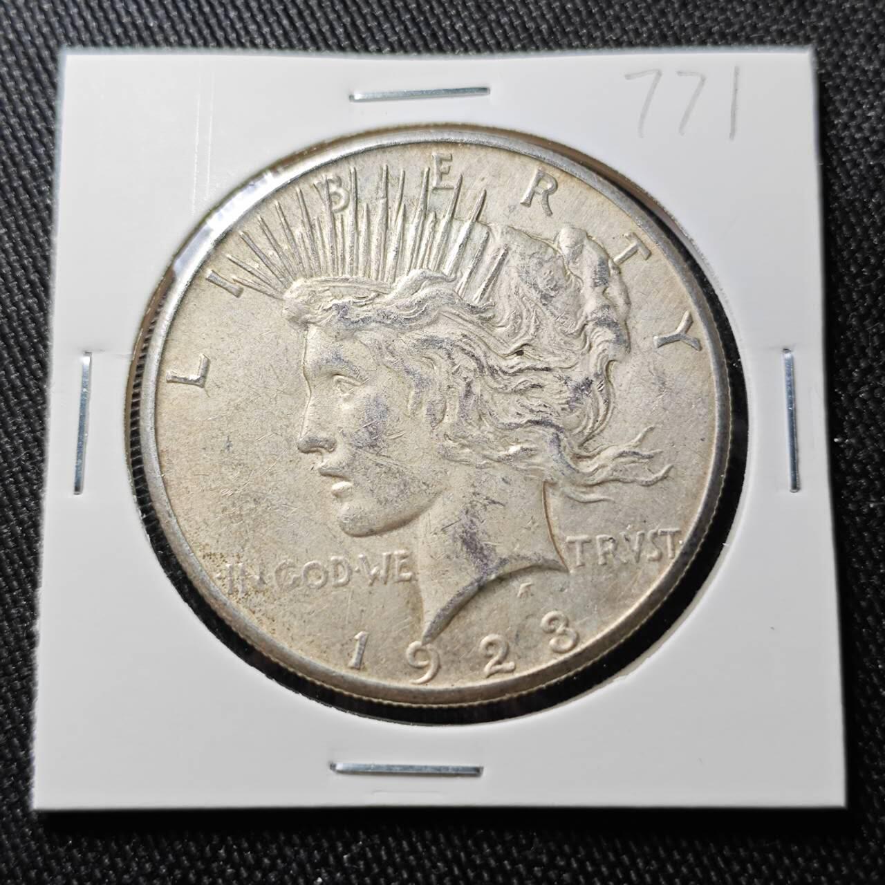 KK钱币收藏小铺 （套币 好品/批量散币 银币）专场  2月预留时间 周末发货  1923美国和平鸽1元银币