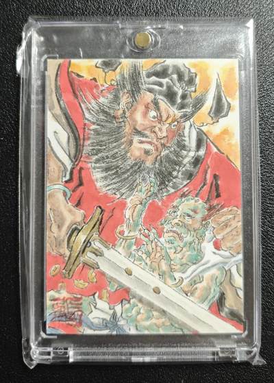 天玑星卡拍第144期《12.1周一截拍》持续收拍收评中 满赠卡需备注 - 【手绘卡】张先军 钟馗镇宅 手绘卡