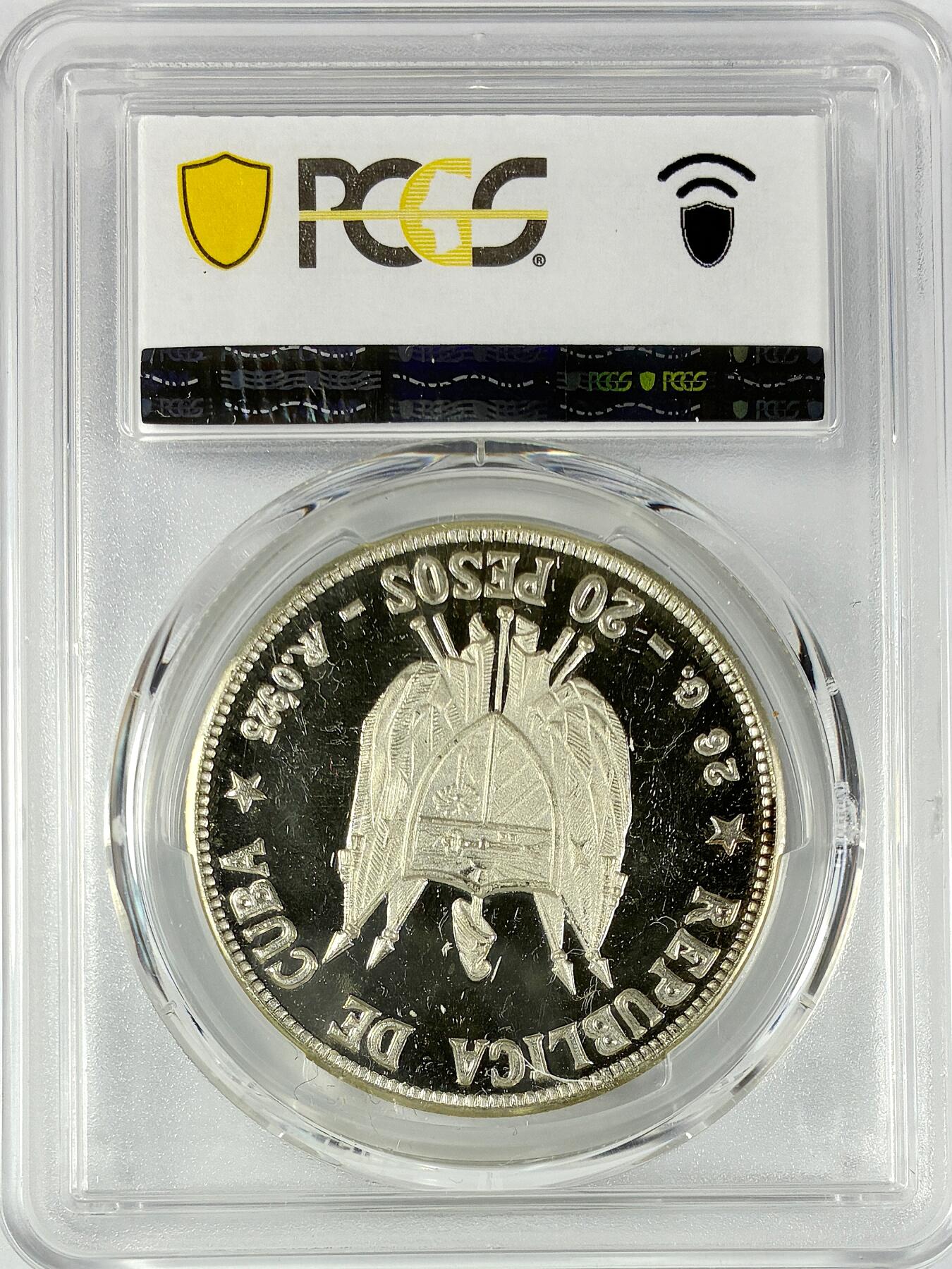 【雨安】【直播拍卖】【世界币章117期-评级币】2025-11-29 周六 19:30 保真 [评级现代] Cuba 古巴 20比索 1977年 媒体影响者 PCGS-PR66DCAM