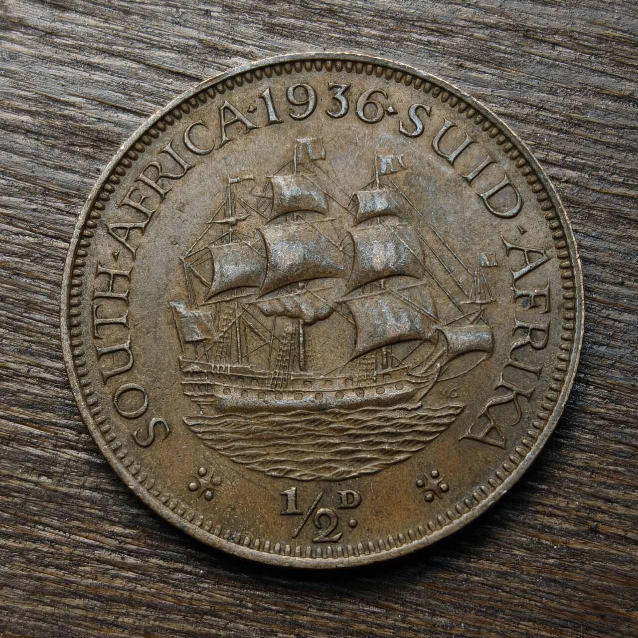 【铜匠收藏】★第133场★散币场，无佣金，30包邮。不满30元，支付5元运费。《接受代拍 代送NGC评级》 英国 1936年 半便士 乔治五世