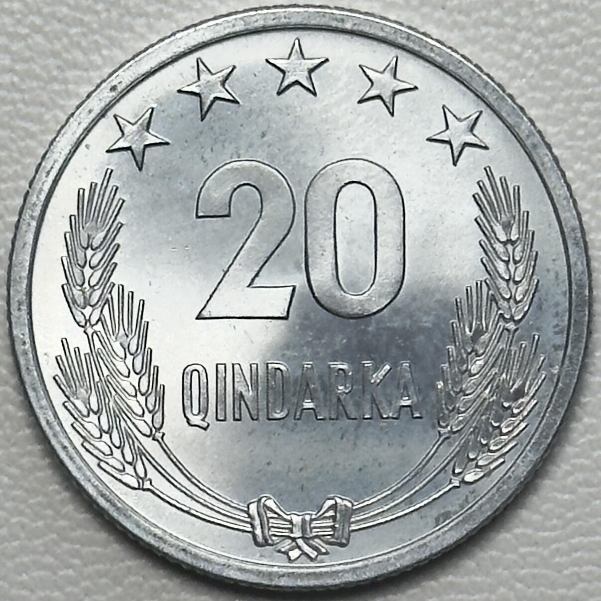 ＜小葵钱铺＞第66期·散币·银币场·满200包邮，不寄存·12月1号发货 阿尔巴尼亚1964年20昆塔铝币