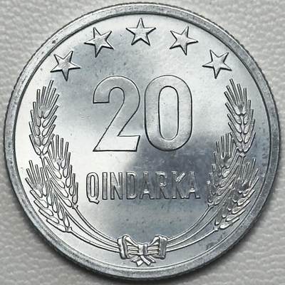 ＜小葵钱铺＞第66期·散币·银币场·满200包邮，不寄存·12月1号发货 - 阿尔巴尼亚1964年20昆塔铝币
