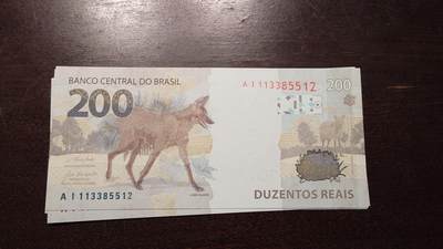 世界钱币～微拍第217期暨2025年第57期  近日新到货品少量 以及老库存一些 - 2020年巴西200雷亚尔全新绝品无47尾号512