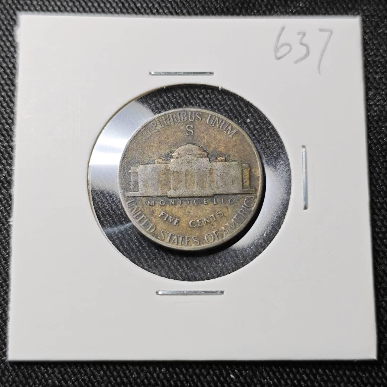 KK钱币收藏小铺 （套币 好品/批量散币 银币）专场  2月预留时间 周末发货   1943美国5分银币 S版