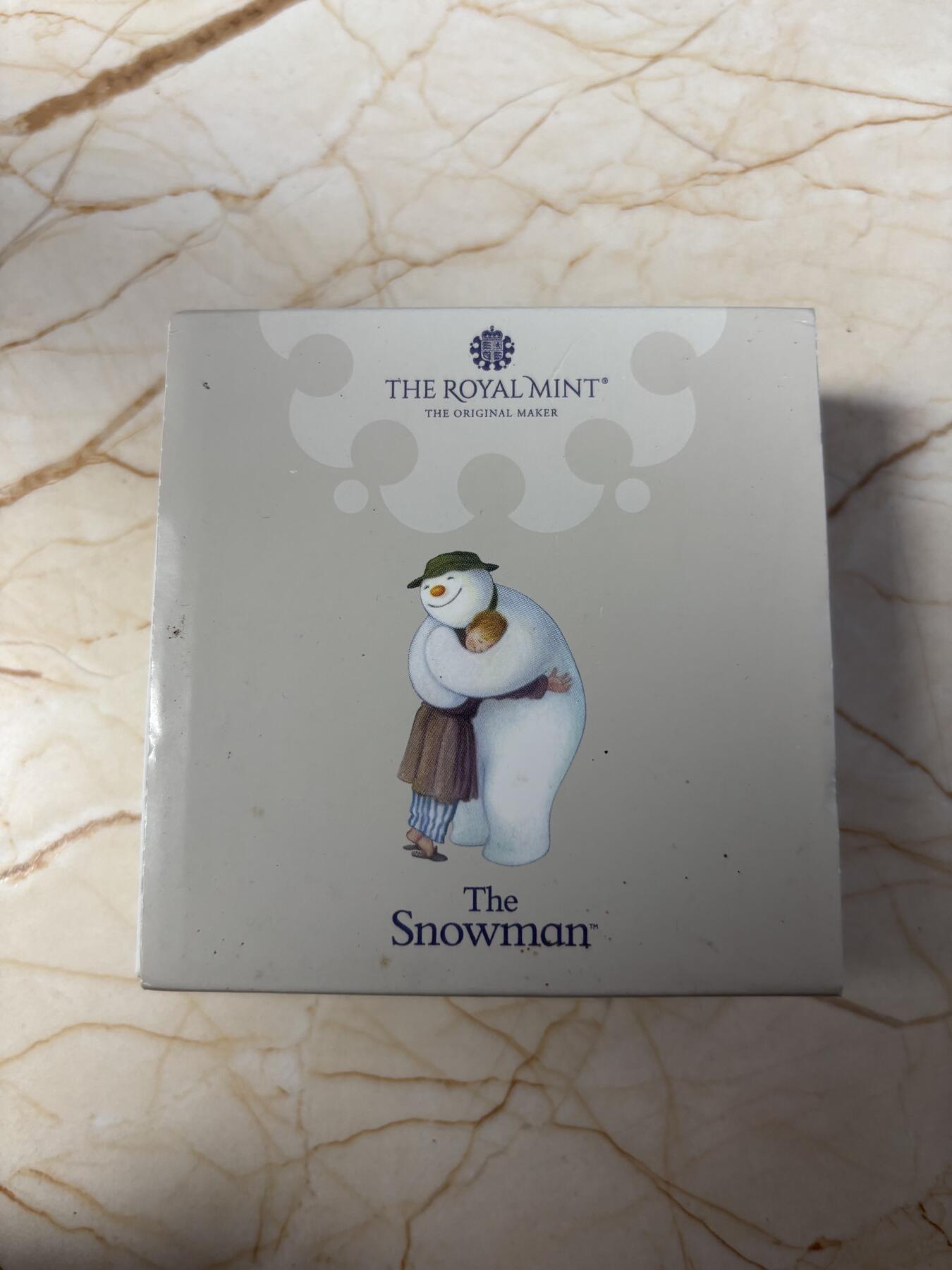 第183期拍卖 英国2020年雪人七边形彩色精制纪念银币，925银，8克，发行量7000枚