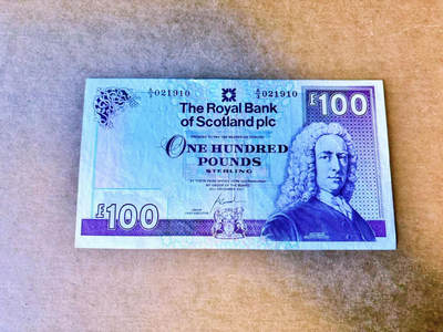 【Blue Auction】世界纸币精拍第756期——18级TOP拍卖/信誉/品质/专业/高效💫 - 【无47】苏格兰 2007年100镑 流通品相