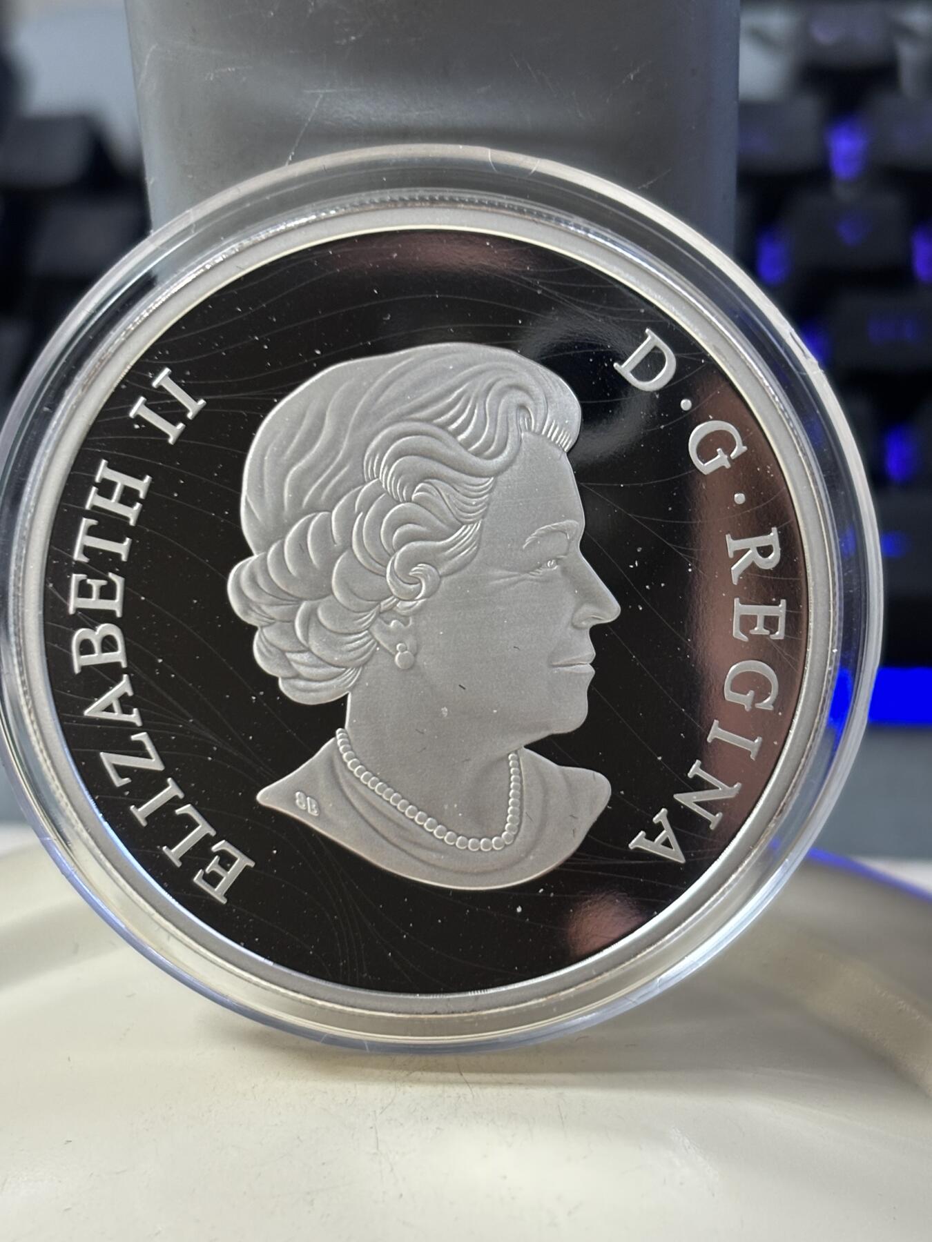 第183期拍卖 加拿大2017年禅绕艺术系列1大灰狼2盎司纪念银币，9999银，发行4000枚