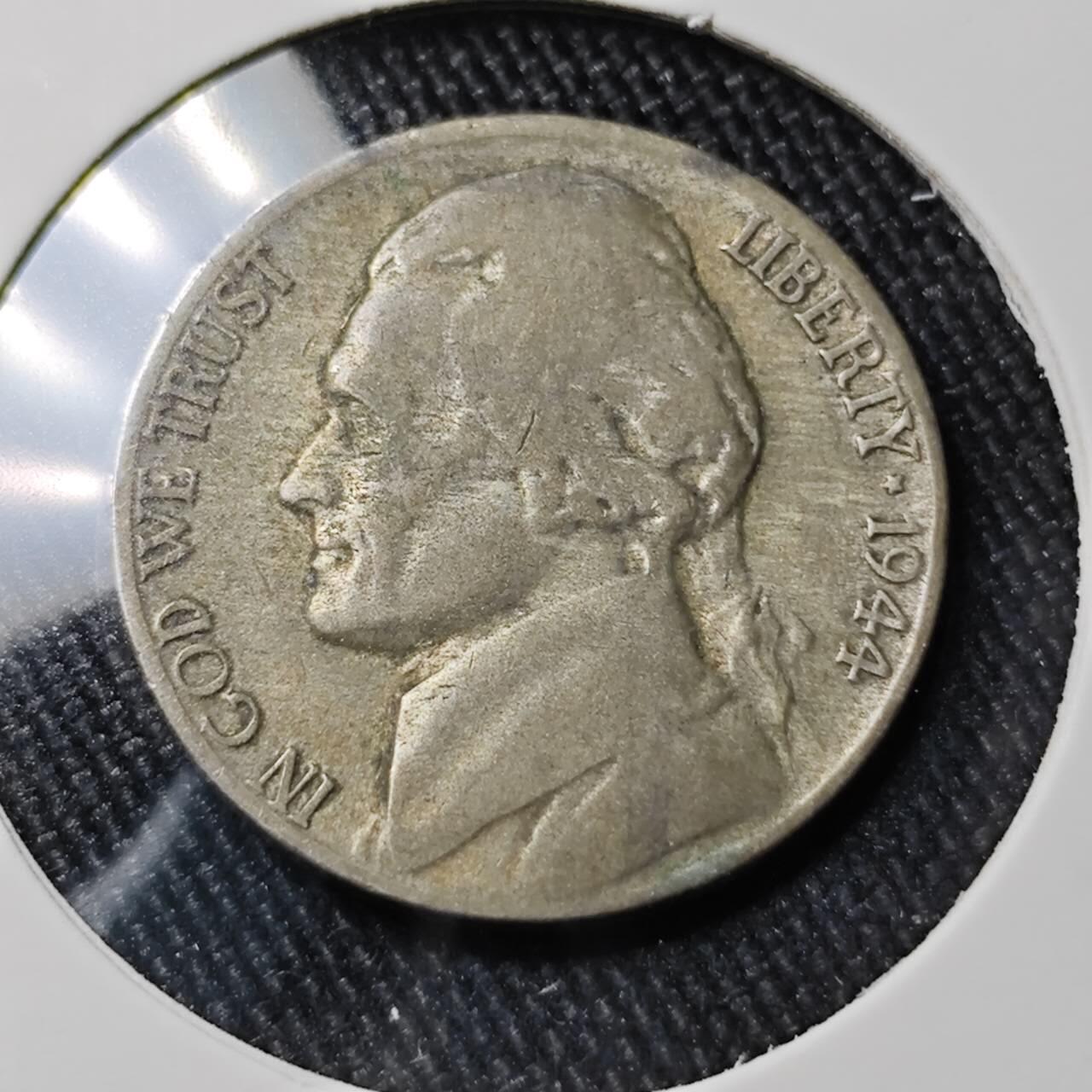 KK钱币收藏小铺 （套币 好品/批量散币 银币）专场  2月预留时间 周末发货  1944美国5分银币 S厂