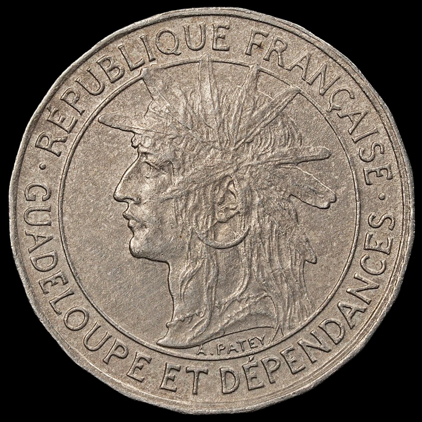 修遠堂世界钱币第九十五期 1921年法属瓜德罗普岛1法郎