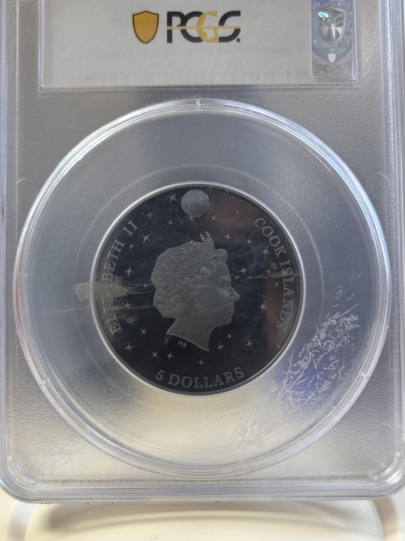 第183期拍卖 库克2018年夜行动物猫头鹰彩色纪念银币PCGS-PR70首无盒无证书，999银，发行499枚