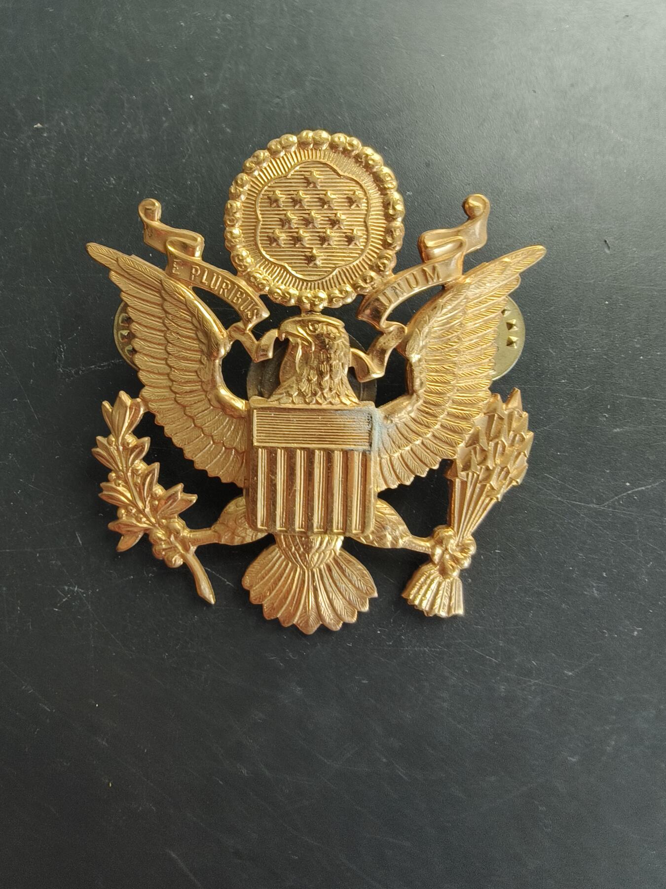 老王徽章第166期 美国陆军大檐帽帽徽