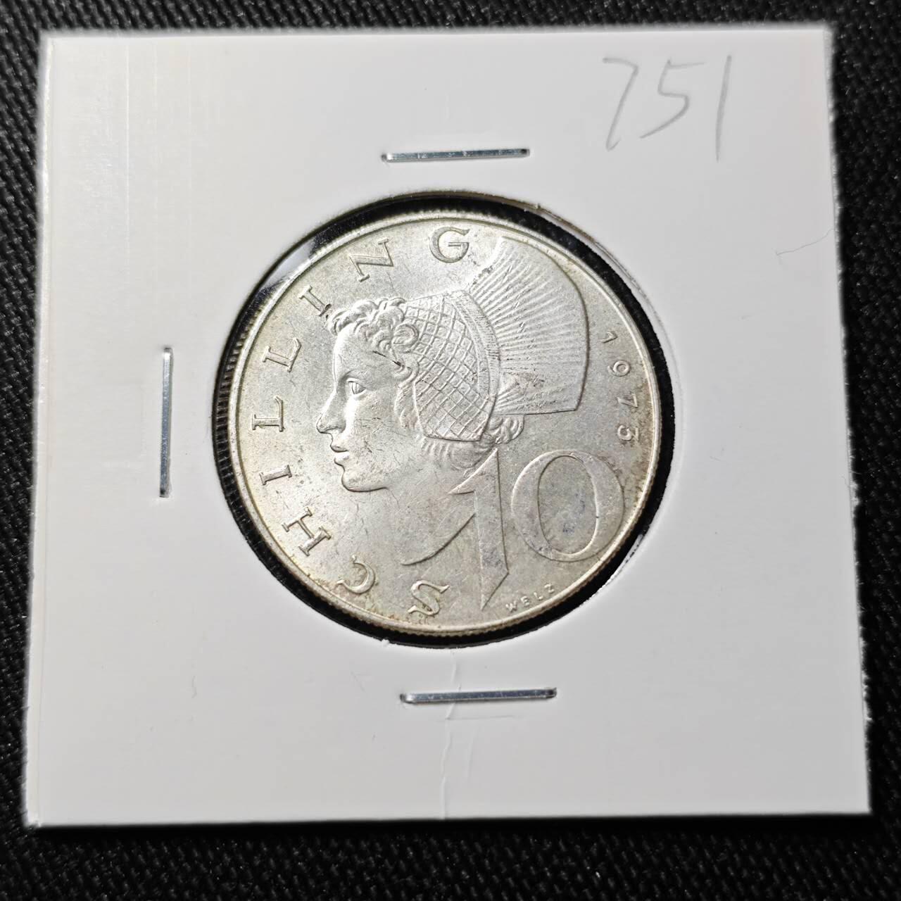 KK钱币收藏小铺 （套币 好品/批量散币 银币）专场  2月预留时间 周末发货  1973奥地利10先令银币