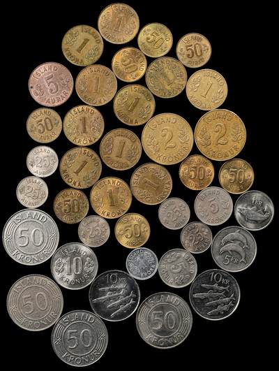 修遠堂世界钱币第九十五期 - 冰岛现代币一组