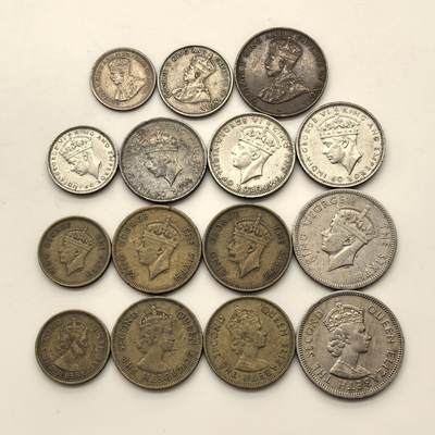 博洋堂世界钱币拍卖第149期（全场包邮） - 英属香港硬币一组，包含乔五3枚、乔六8枚、伊丽莎白二世4枚