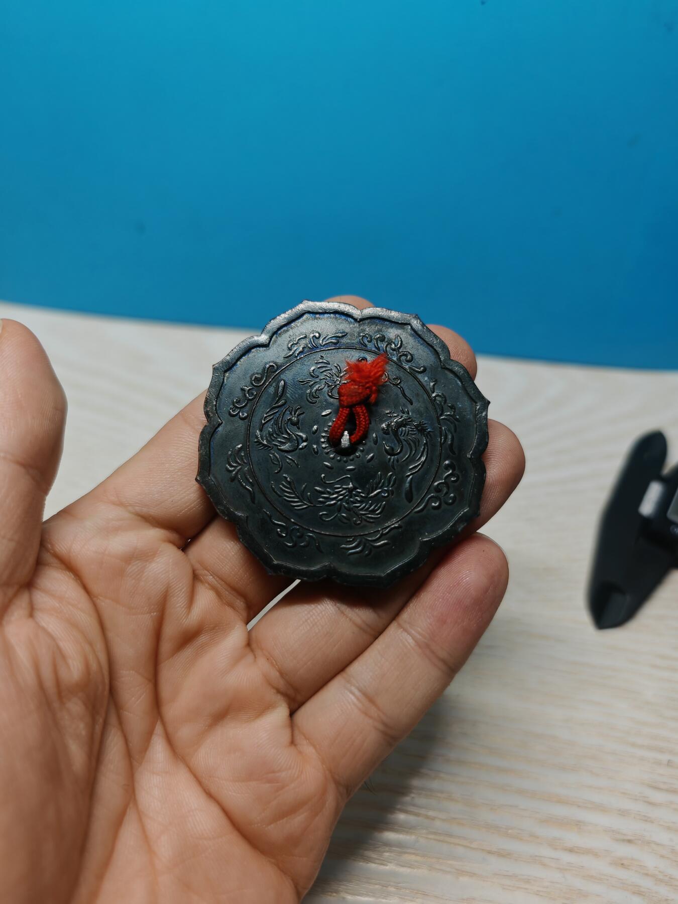 1907年6月 日本明治40年 妇女用品展览会 赏牌，背双凤花卉图，皮壳老到，少见品种值得收藏