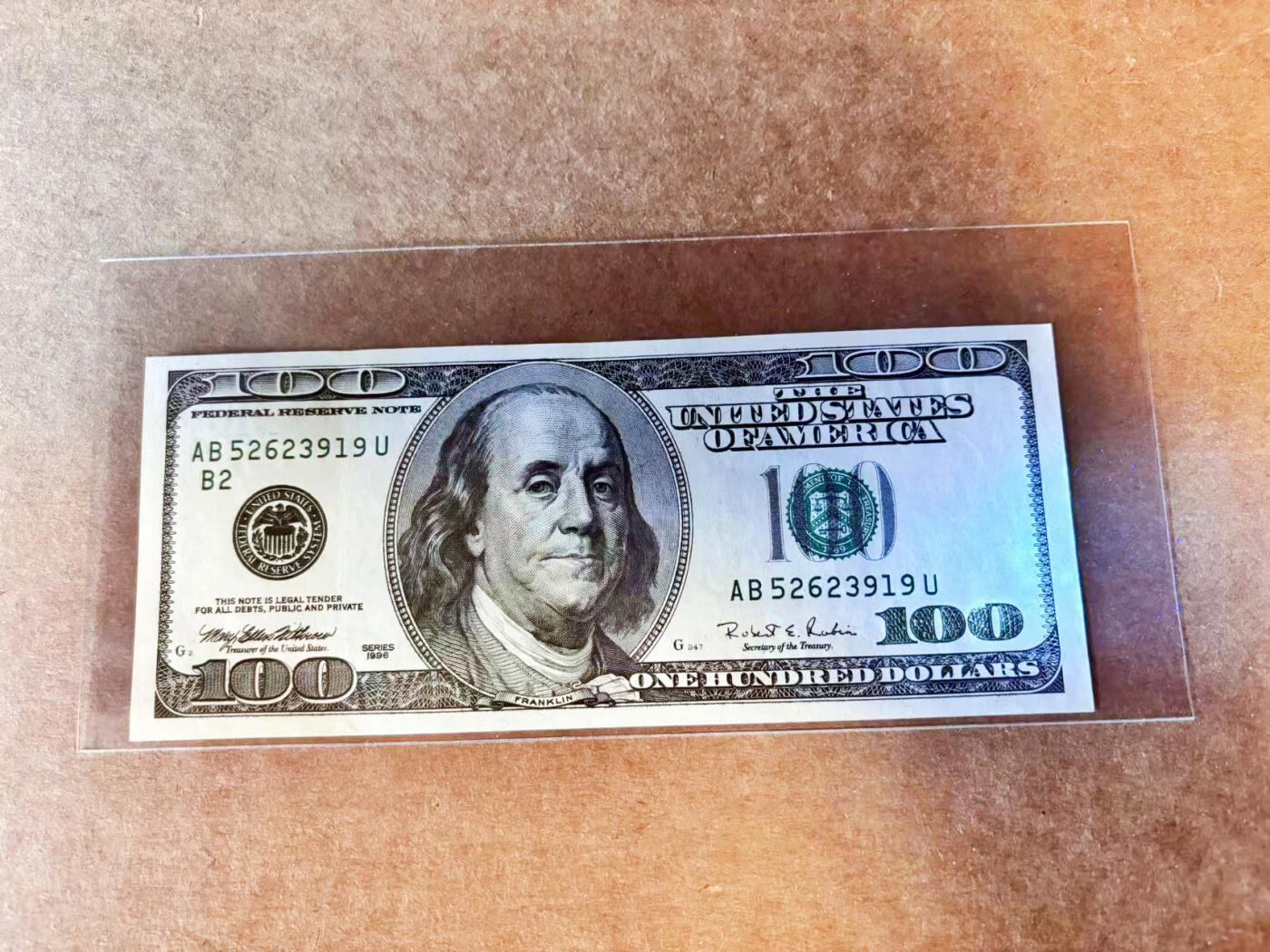 【Blue Auction】世界纸币精拍第756期——18级TOP拍卖/信誉/品质/专业/高效💫 【无47】美国 1996年100美金 UNC-