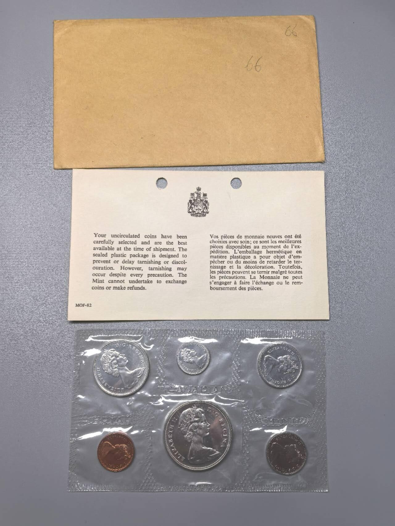 小驴勋章奖章收藏11月29日周六晚六点拍卖（珍爱和平，收藏战争，铭记历史，勿忘国耻，忠党爱国。有偿代拍，送拍规则在简介最后，参拍须阅读规则后再参拍，关系到运费包装发货时效真假辨别等关键信息，拍卖时不再发原图，看大图店主微信码在拍卖店铺介绍里） 加拿大1967年建国百年纪念币塑封装帧套币，官方数据共43.1561克银币（去掉1、5分铜镍币）