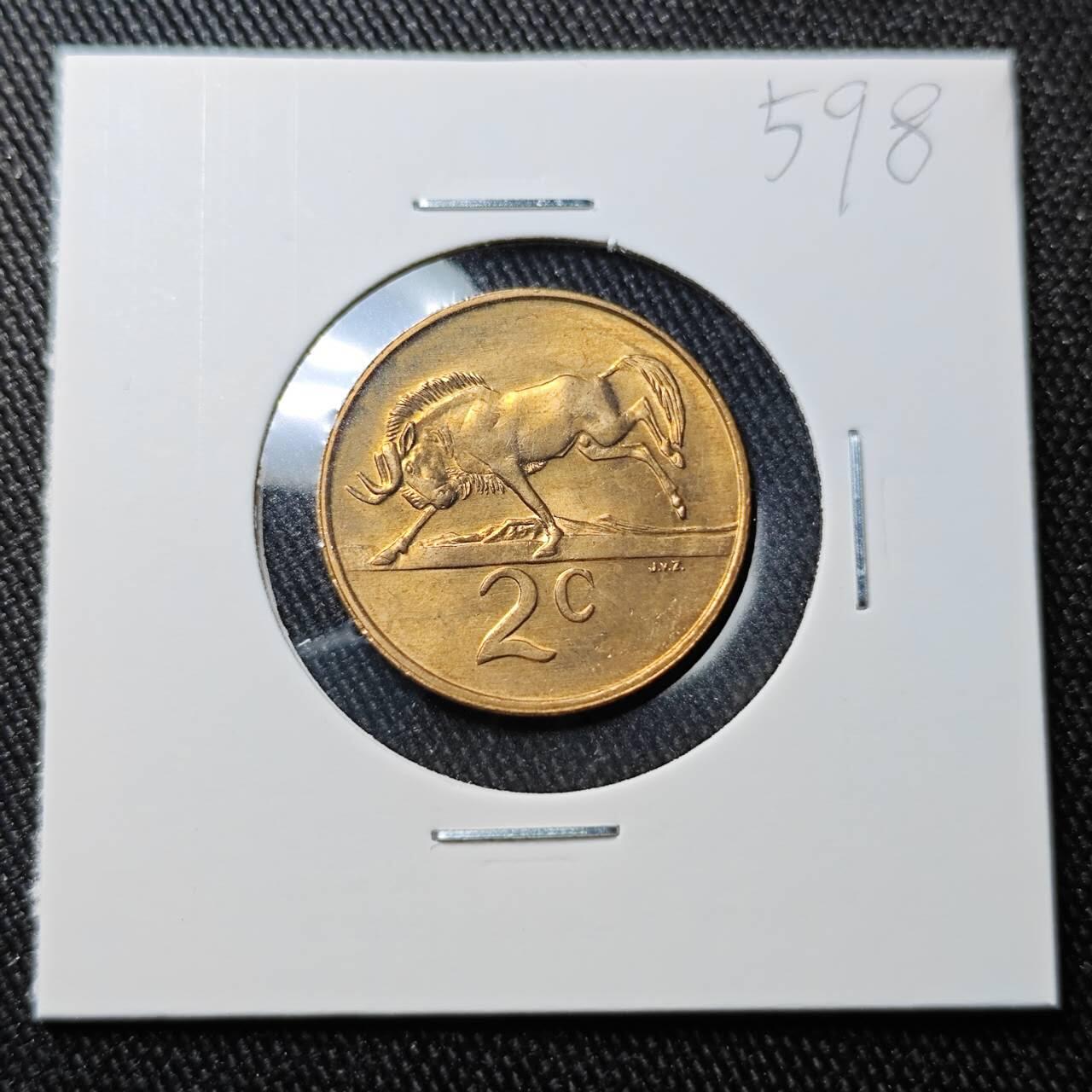 KK钱币收藏小铺 （套币 好品/批量散币 银币）专场  2月预留时间 周末发货  1983南非2分铜币 好品