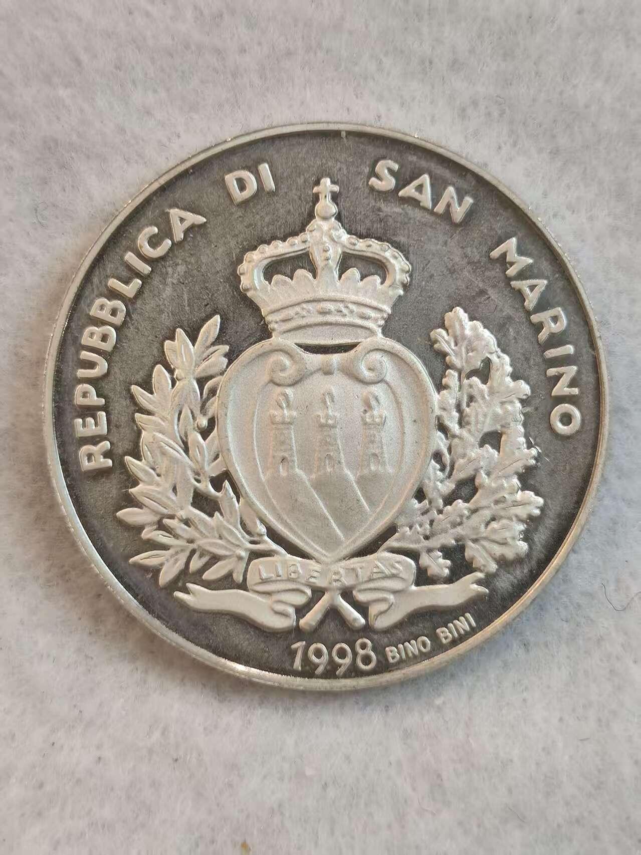 G&W世界散币，银币处理专场（第38场） 圣马力诺1998年5000里拉  银币