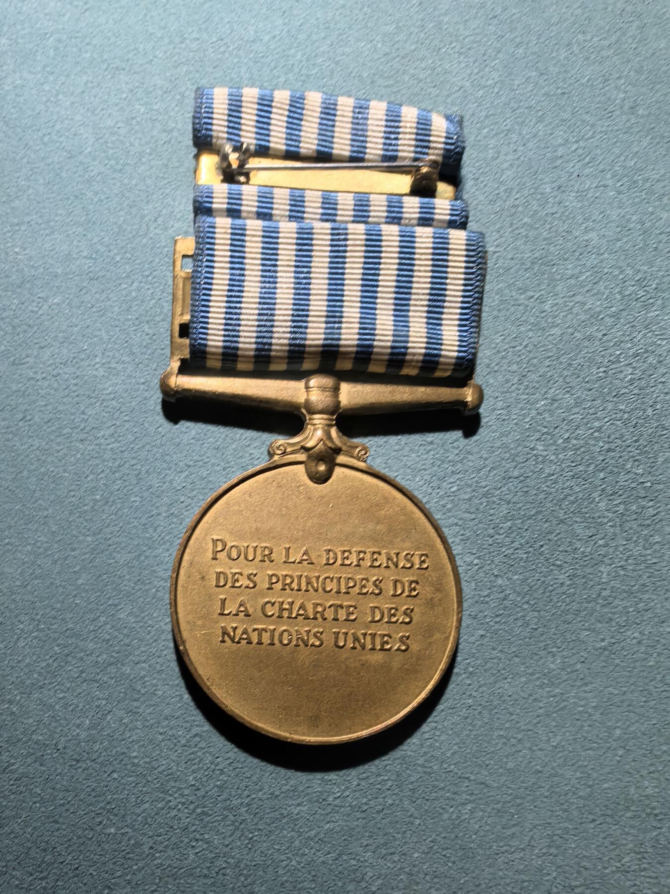 盛世勋华——号角文化勋章邮票专场拍卖第290期 联合国朝鲜战争奖章 法文版