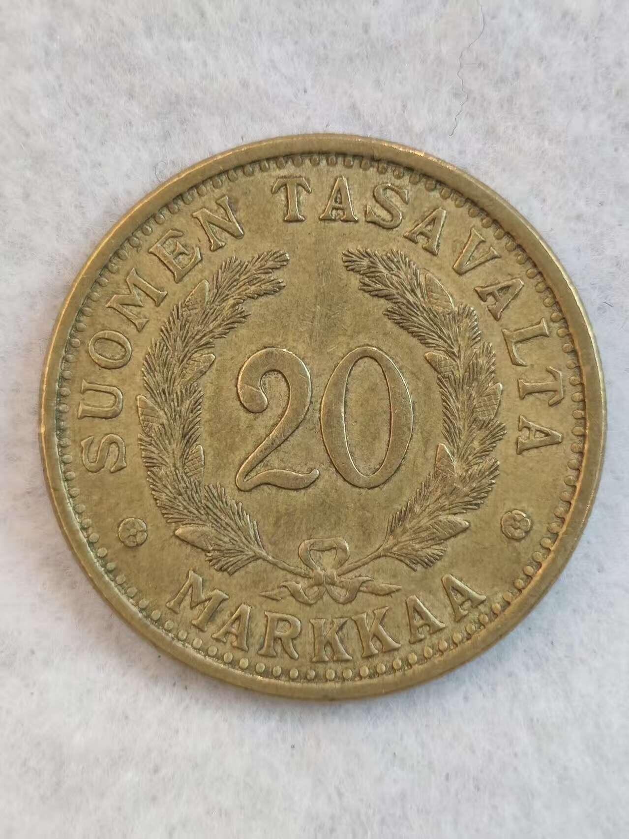 G&W世界散币，银币处理专场（第38场） 芬兰1939年20马克