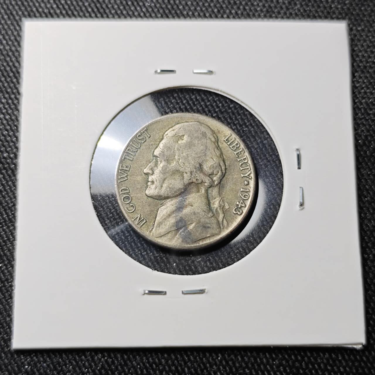 KK钱币收藏小铺 （套币 好品/批量散币 银币）专场  2月预留时间 周末发货  1943美国5分银币 S厂