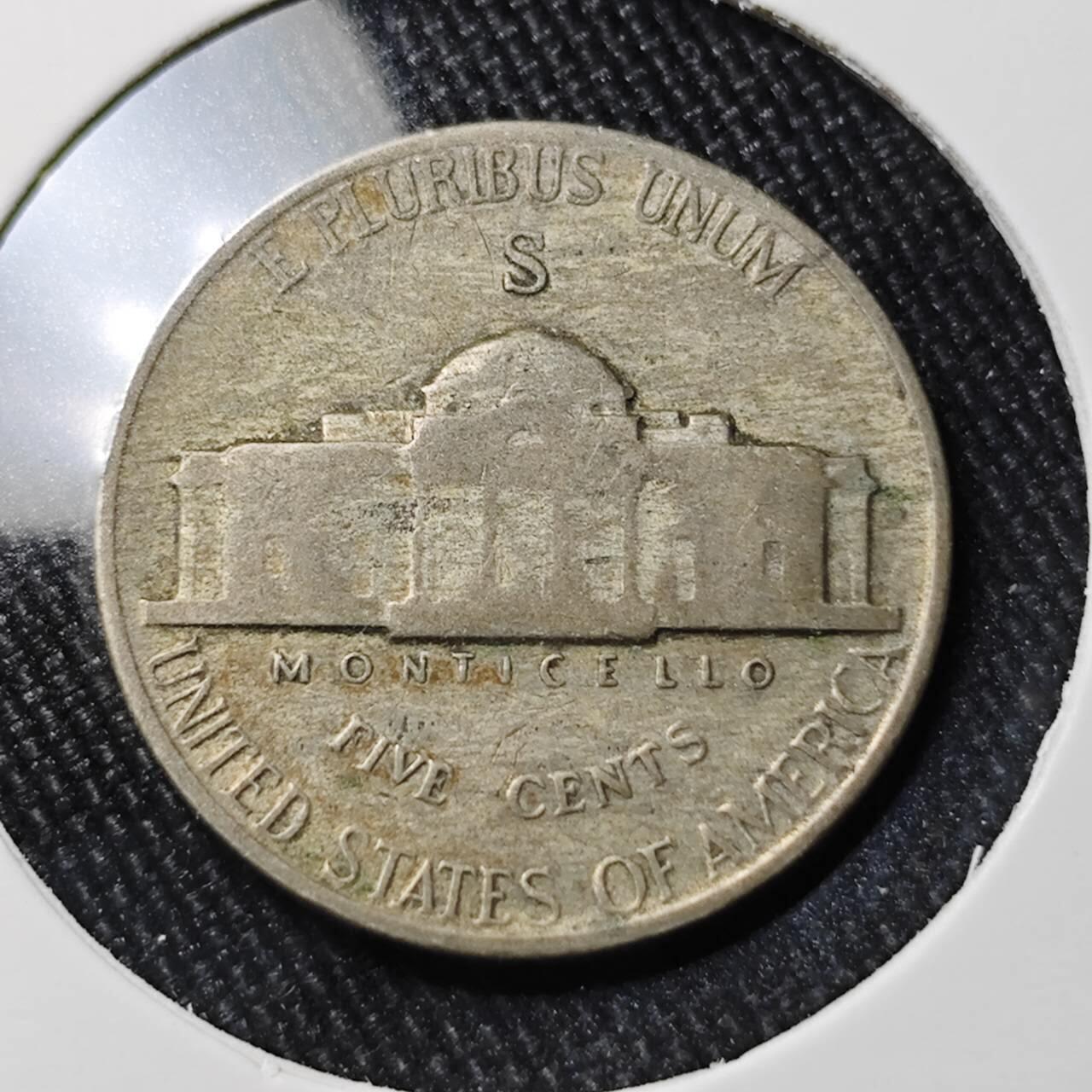 KK钱币收藏小铺 （套币 好品/批量散币 银币）专场  2月预留时间 周末发货  1944美国5分银币 S厂